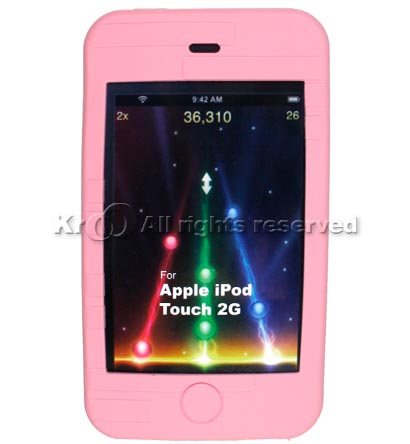 Ipod Shuffle Touch Pink. PINK SILICONE SKIN CASE FOR